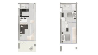 Планировка таунхауса 2 спальни в ЖК OASIS RESIDENCES ONE № 11007
